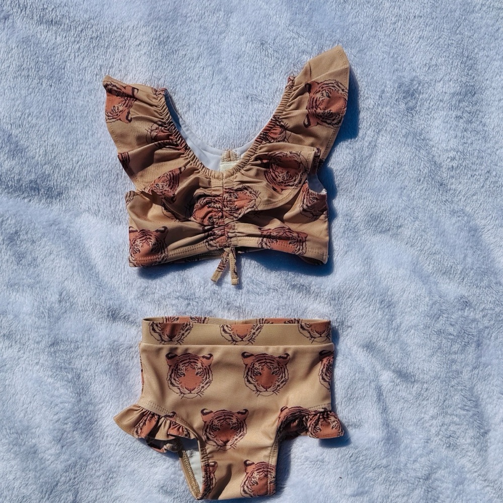 Kate Quinn Brown Toddler Tiger Swim Bikini
